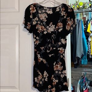 American Eagle black front tie romper